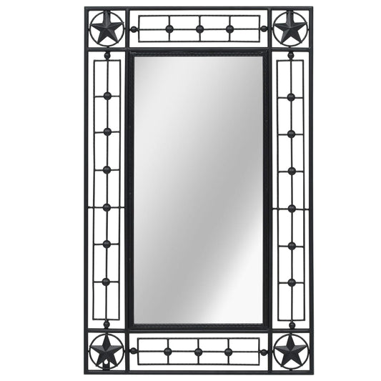 Wall Mirror Rectangular Black - 50×80cm