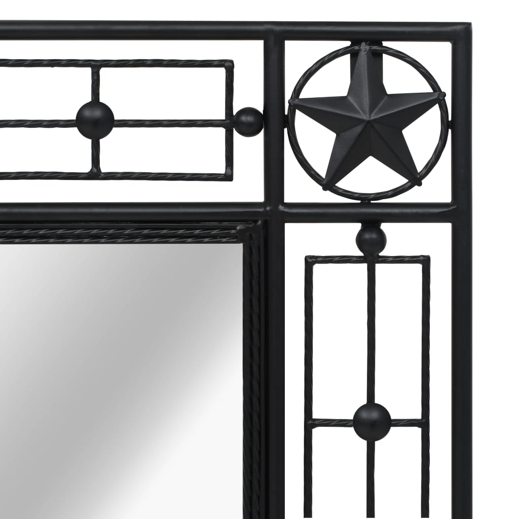 Wall Mirror Rectangular Black - 50×80cm