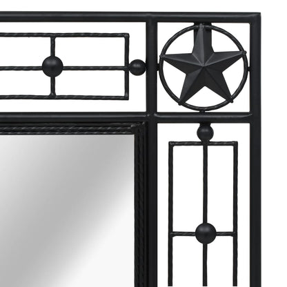 Wall Mirror Rectangular Black - 50×80cm
