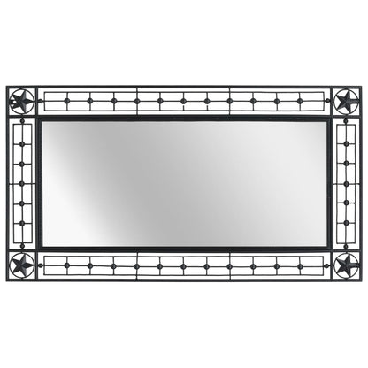 Wall Mirror Rectangular Black - 60×110cm