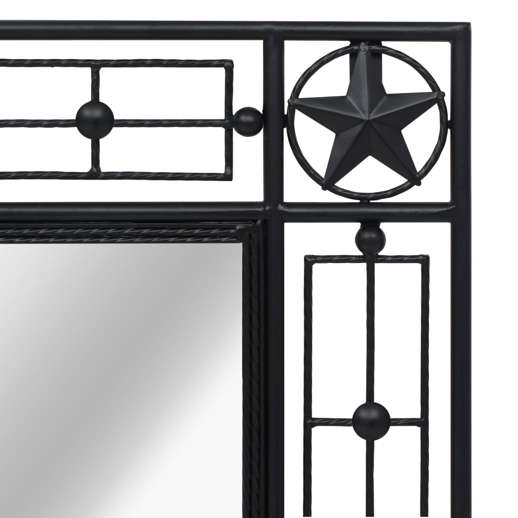 Wall Mirror Rectangular Black - 60×110cm