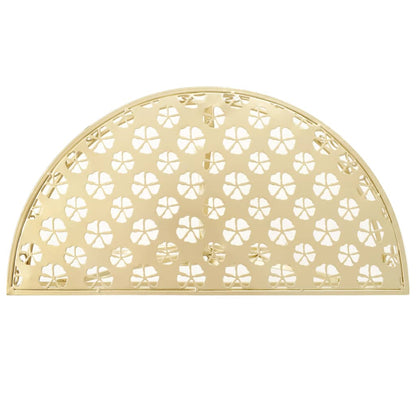 Side Table Vintage Style Half Round Metal Gold