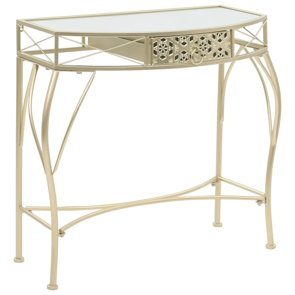  Side Table French Style Metal Gold