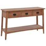 Solid Wood Console Table-Brown