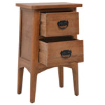 Solid Bedside Cabinet -brown