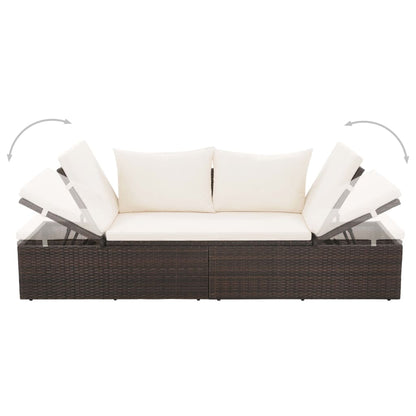 Garden Bed Brown Poly Rattan