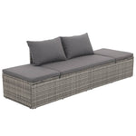 Garden Bed Grey Poly Rattan