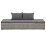 Garden Bed Grey Poly Rattan