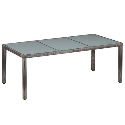 9 Piece Outdoor Dining Set with Cushions Poly Rattan Grey - 58×61×88cm
