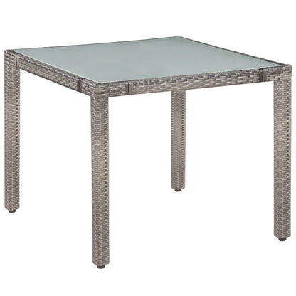 5 Piece Outdoor Dining Set with Cushions Poly Rattan Grey - 58×61×88cm