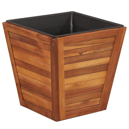 Garden Planter Set 3 Pieces Square Solid Acacia Wood