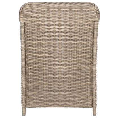 Outdoor Chairs with Cushions 2 pcs Poly Rattan Brown - Brown And Dark Grey
