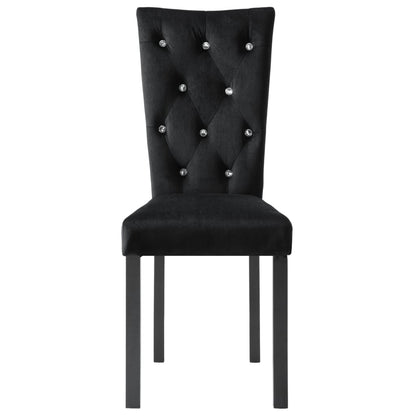 Dining Chairs 2 pcs Black Velvet - 43×51×98cm