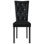 Dining Chairs 2 pcs Black Velvet