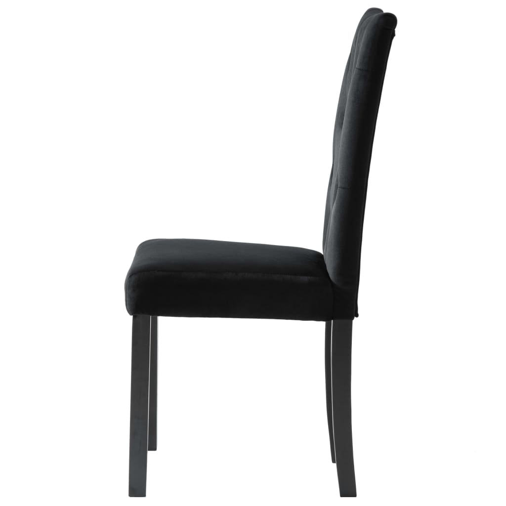 Dining Chairs 2 pcs Black Velvet - 43×51×98cm