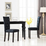 Dining Chairs 2 pcs Black Velvet