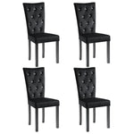 Dining Chairs 4 pcs Black Velvet