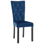 Dining Chairs 2 pcs Dark Blue Velvet