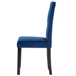 Dining Chairs 4 pcs Dark Blue Velvet