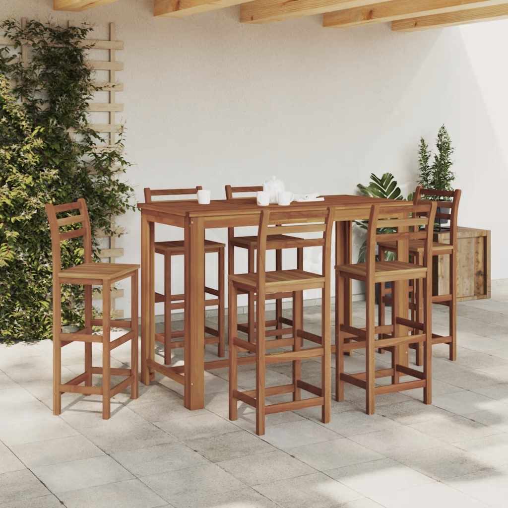 Bar Table Solid Acacia Wood - 150×70×105cm