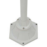 Garden Post Light E27 220 cm Aluminium 2-Lantern White