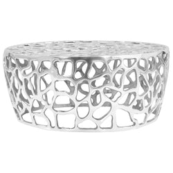 Coffee Table Casted Aluminium  Silver