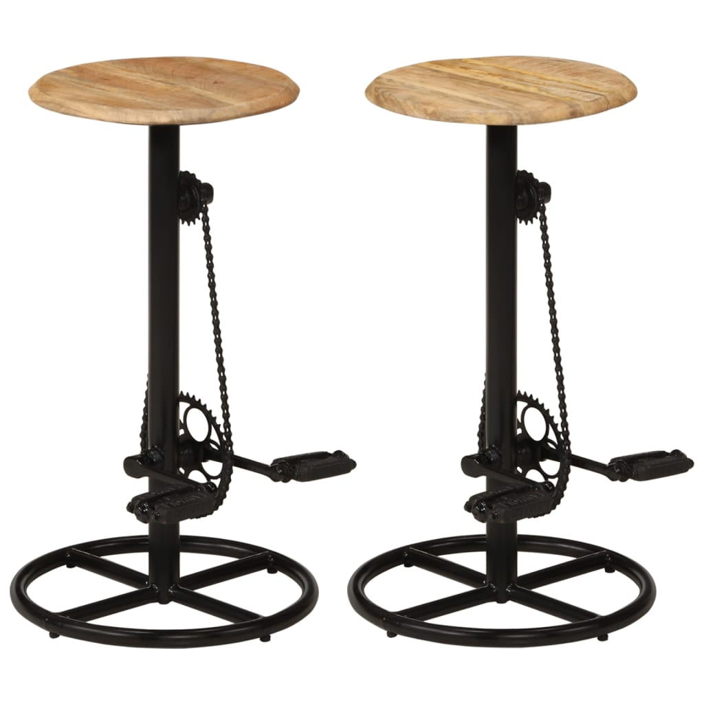 Bar Chairs 2 pcs Solid Mango Wood - 38×76cm