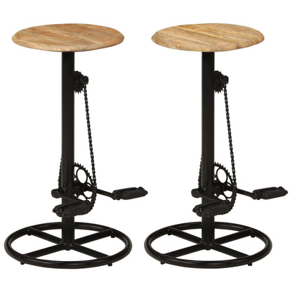Bar Chairs 2 pcs Solid Mango Wood - 38×76cm