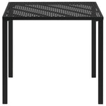 Garden Table Black  Steel