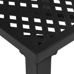 Garden Table Black  Steel
