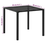 Garden Table Black  Steel
