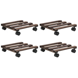Plant Rollers 4 pcs Cedar Wood