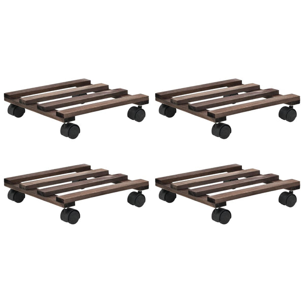 Plant Rollers 4 pcs Cedar Wood