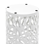 Umbrella Stand Leaves Steel White