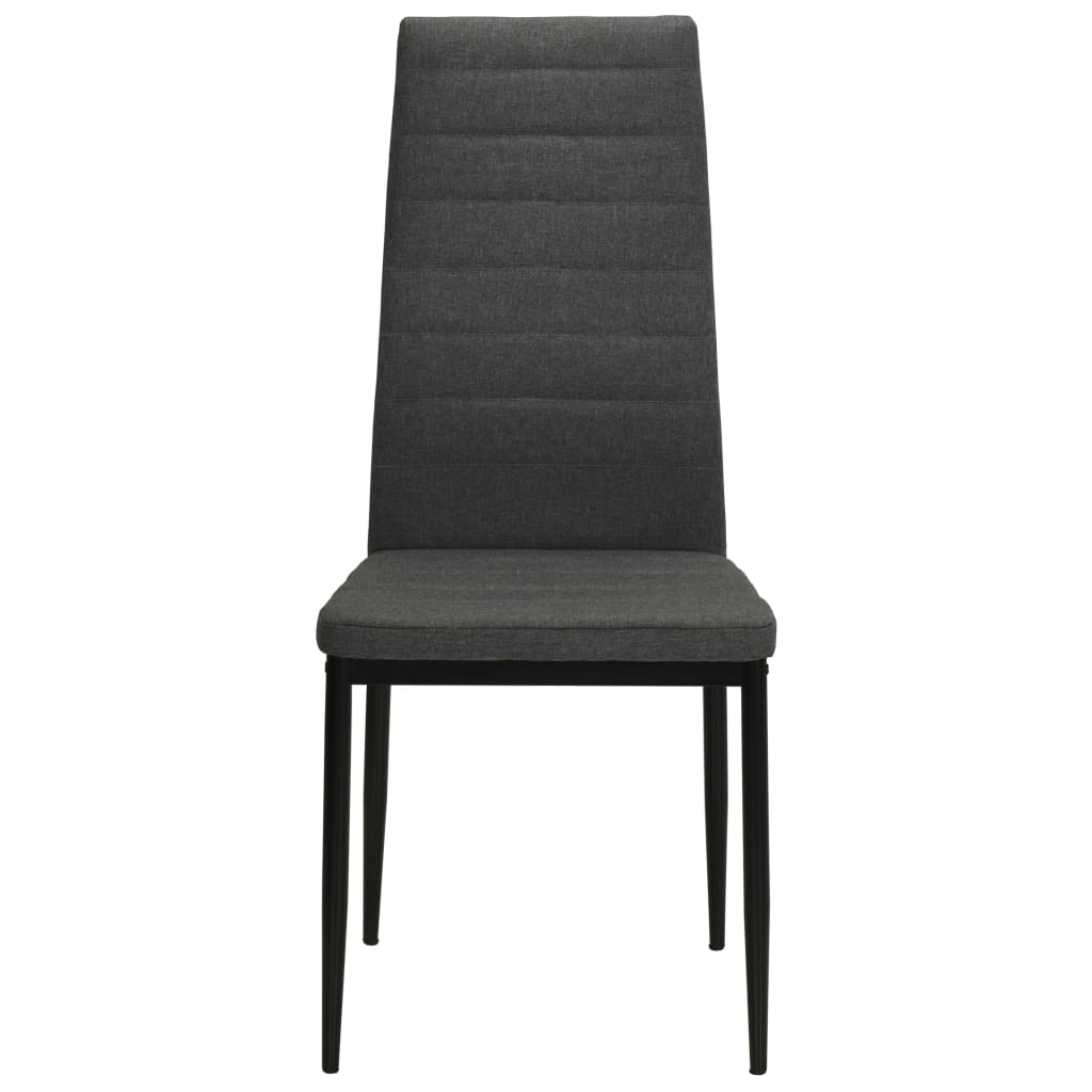 Dining Chairs 2 pcs Dark Grey Fabric - 43×44×96cm