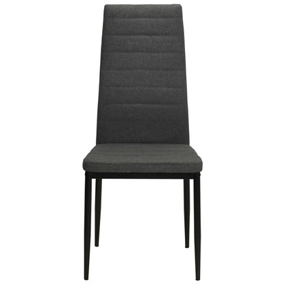 Dining Chairs 2 pcs Dark Grey Fabric - 43×44×96cm