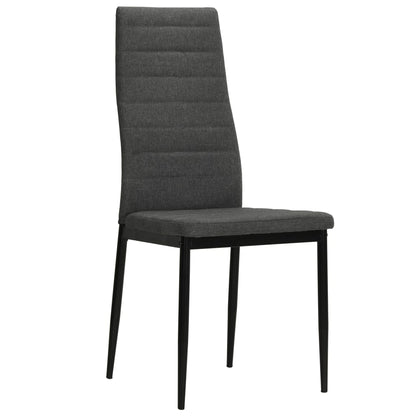 Dining Chairs 4 pcs Dark Grey Fabric - 43×44×96cm