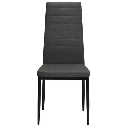 Dining Chairs 4 pcs Dark Grey Fabric - 43×44×96cm