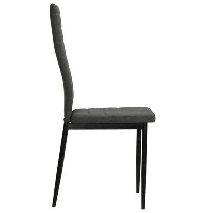 Dining Chairs 4 pcs Dark Grey Fabric - 43×44×96cm