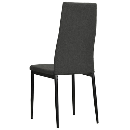 Dining Chairs 4 pcs Dark Grey Fabric - 43×44×96cm
