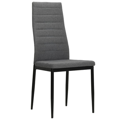 Dining Chairs 2 pcs Light Grey Fabric - 43×44×96cm