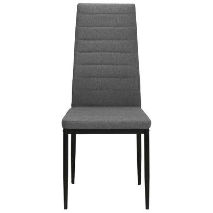 Dining Chairs 2 pcs Light Grey Fabric - 43×44×96cm