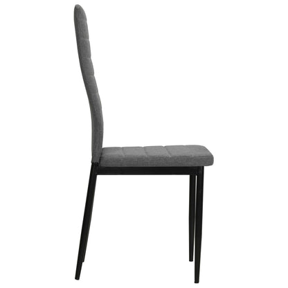 Dining Chairs 2 pcs Light Grey Fabric - 43×44×96cm