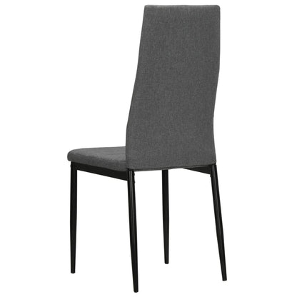 Dining Chairs 4 pcs Light Grey Fabric - 43×44×96cm