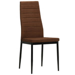 Dining Chairs 4 pcs Brown Fabric