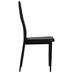 Dining Chairs 2 pcs Black Leather