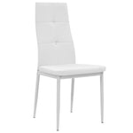 4 pcs Dining Chairs White faux Leather