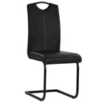 2 pcs Leather Dining Chairs Black