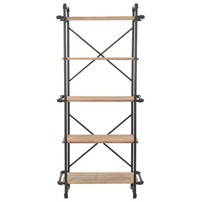 Bookcase, Solid Firwood and Steel