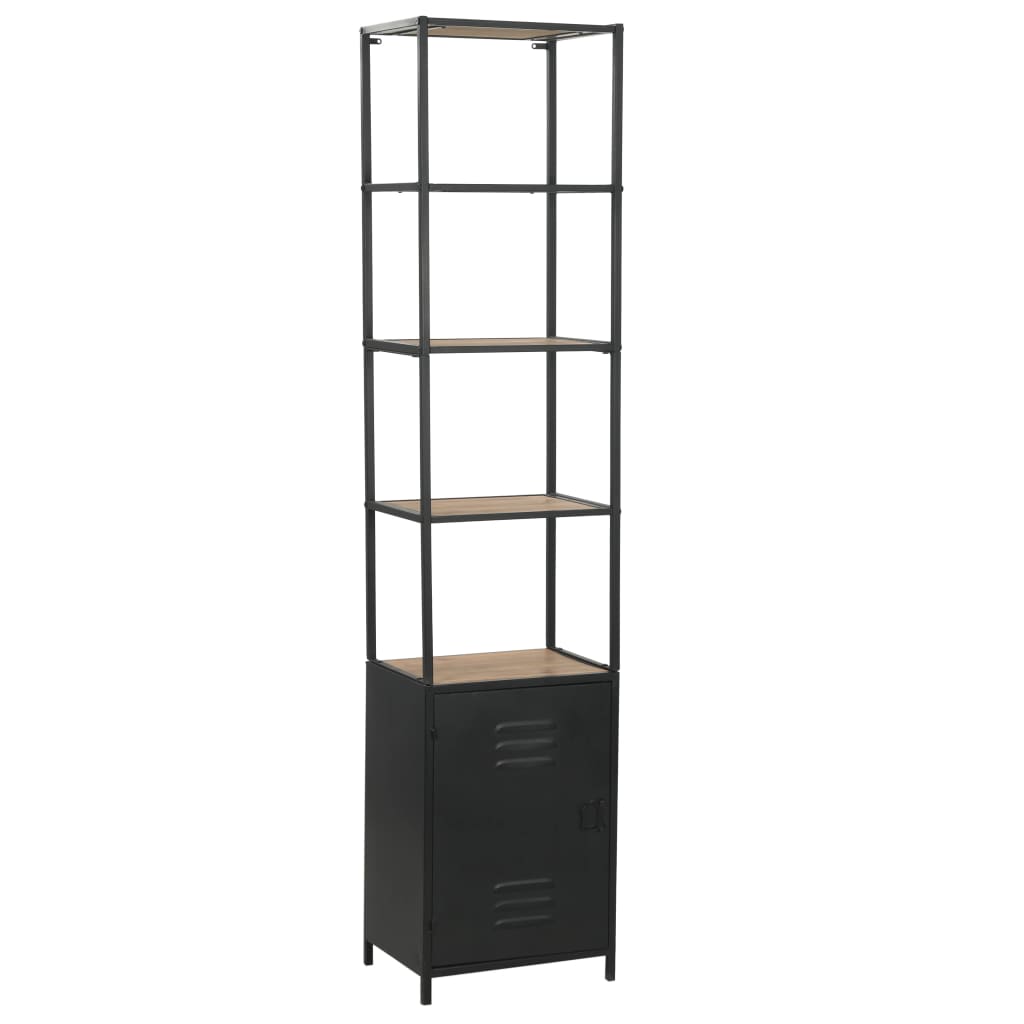 Bookcase Solid Firwood and Steel - 40.5×32.5×180cm